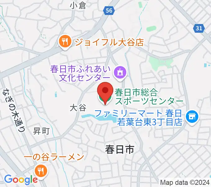 春日市総合スポーツセンターの地図