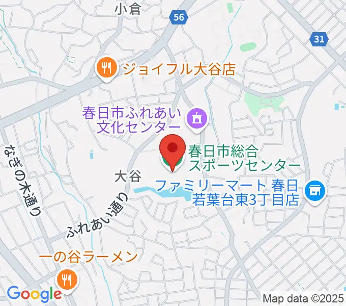 春日市総合スポーツセンターの地図
