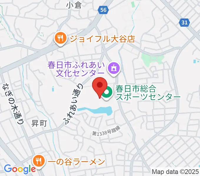 春日市総合スポーツセンターの地図