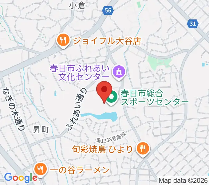 春日市総合スポーツセンターの地図