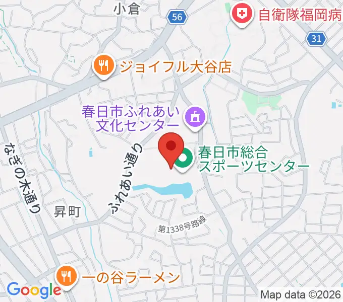 春日市総合スポーツセンターの地図
