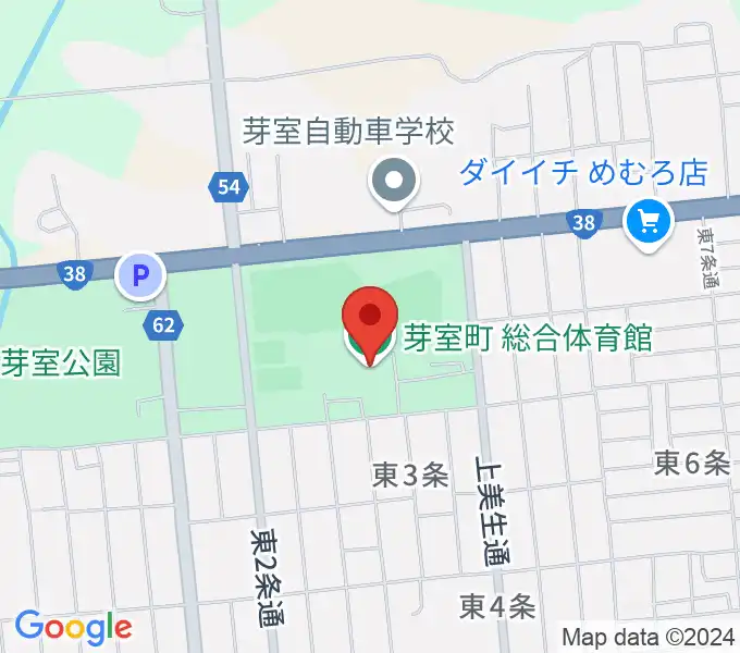 芽室町総合体育館の地図