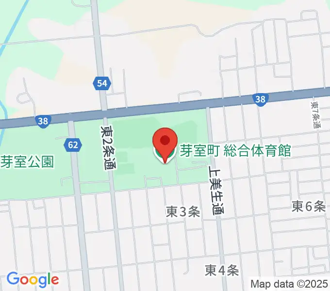 芽室町総合体育館の地図