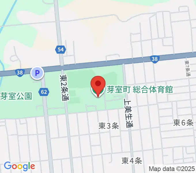 芽室町総合体育館の地図