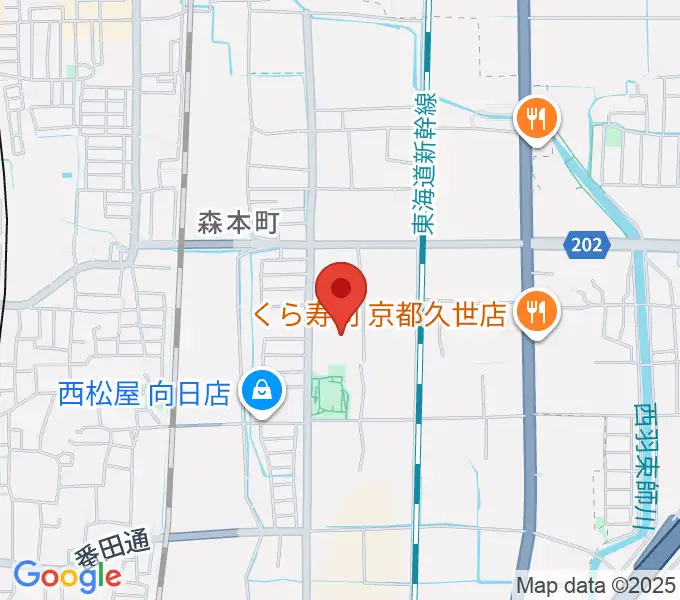 向日市民体育館の地図