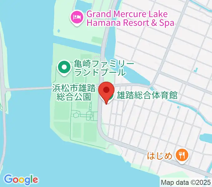 雄踏総合体育館の地図