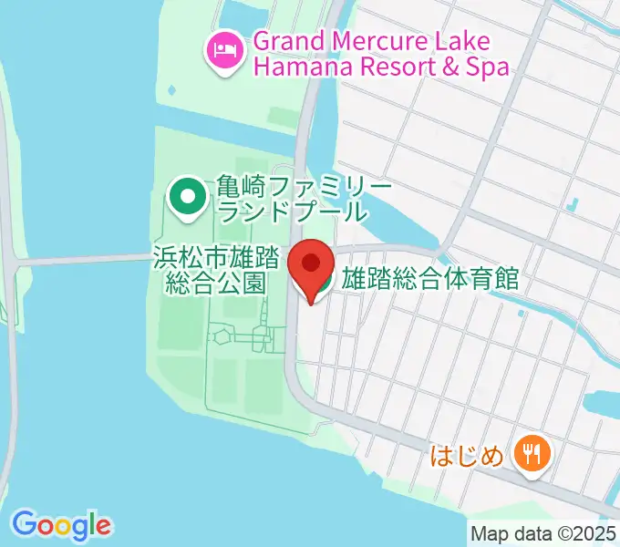 雄踏総合体育館の地図