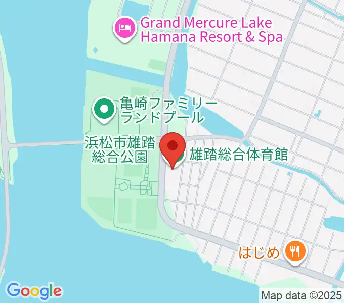 雄踏総合体育館の地図