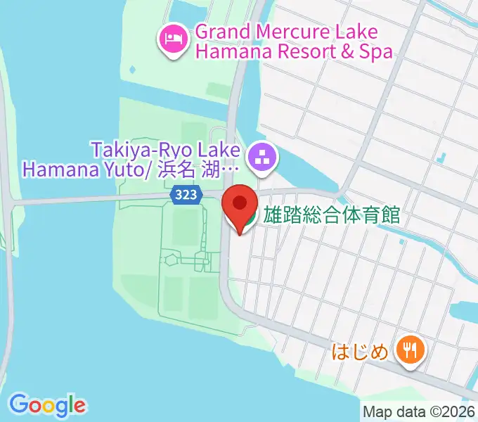 雄踏総合体育館の地図