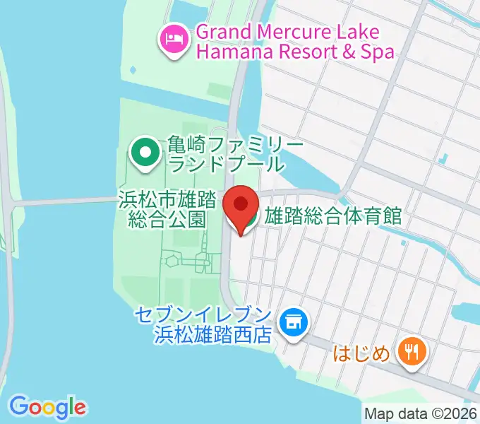 雄踏総合体育館の地図