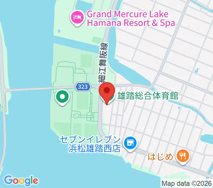 雄踏総合体育館の地図