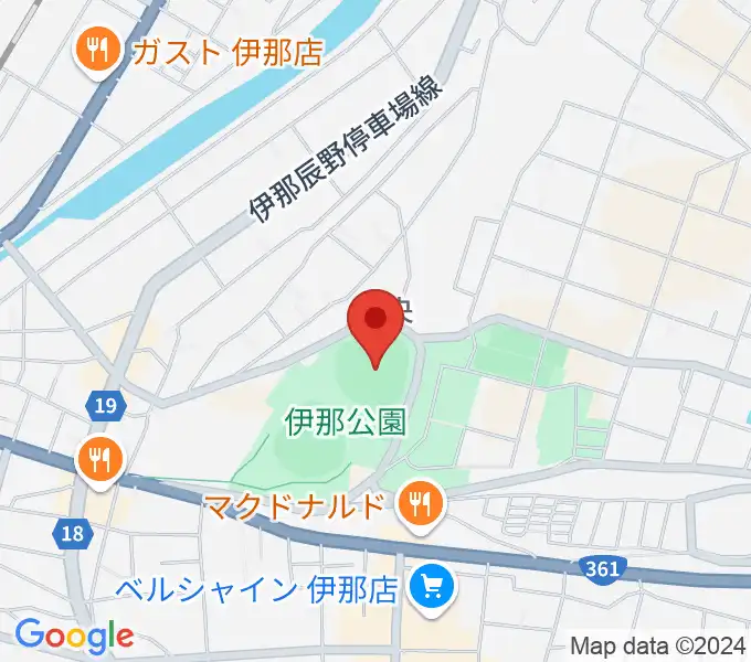 伊那ニッパツスタジアムの地図