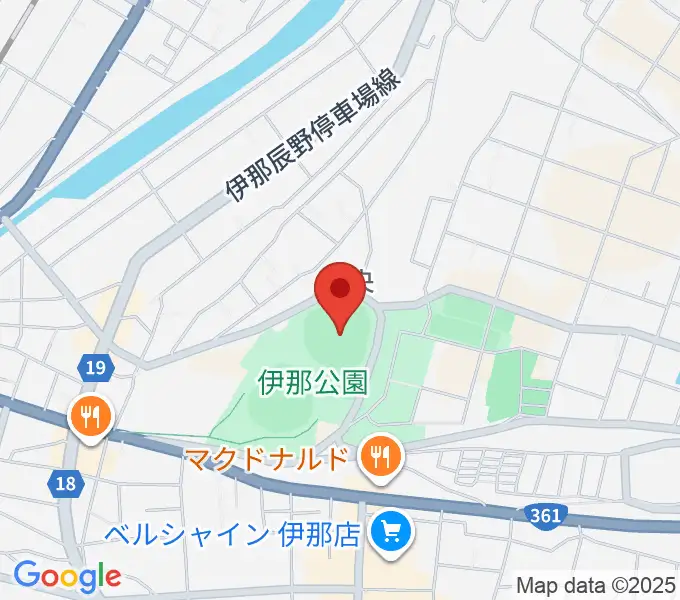 伊那ニッパツスタジアムの地図