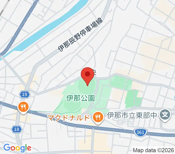 伊那ニッパツスタジアムの地図