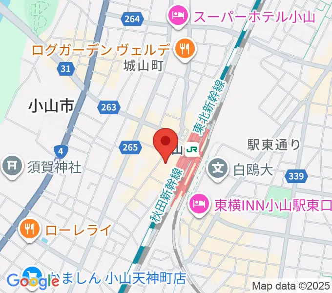 小山シネマロブレの地図