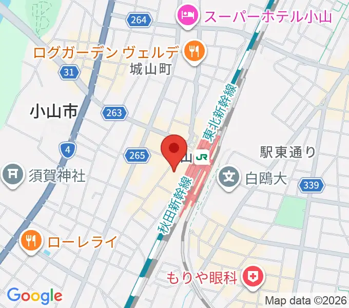 小山シネマロブレの地図