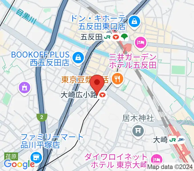 シティホール&ギャラリー五反田の地図