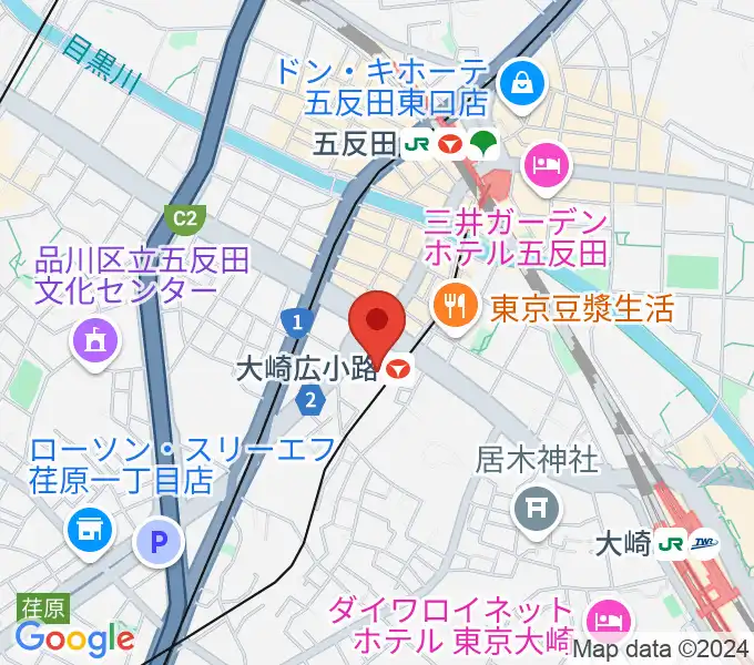 シティホール&ギャラリー五反田の地図