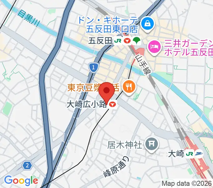 シティホール&ギャラリー五反田の地図