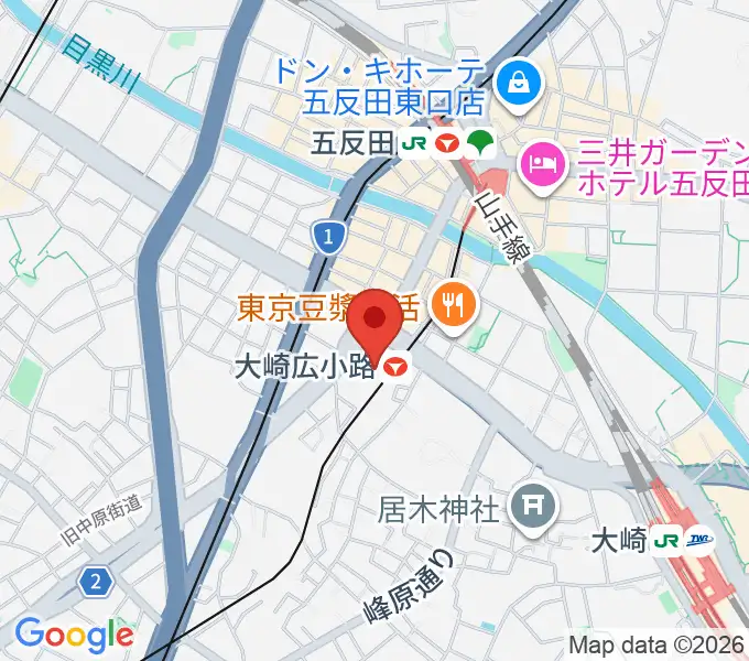 シティホール&ギャラリー五反田の地図