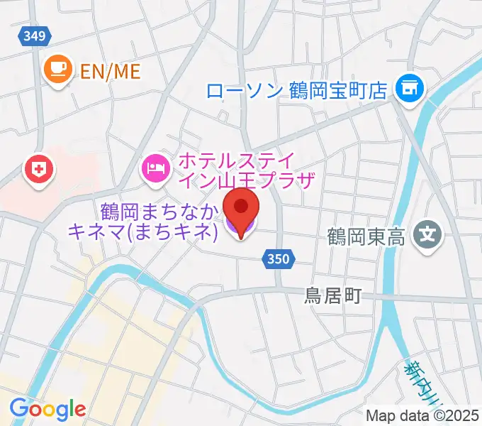 鶴岡まちなかキネマの地図