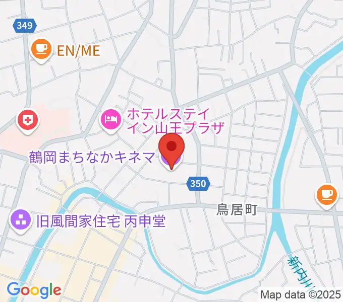 鶴岡まちなかキネマの地図