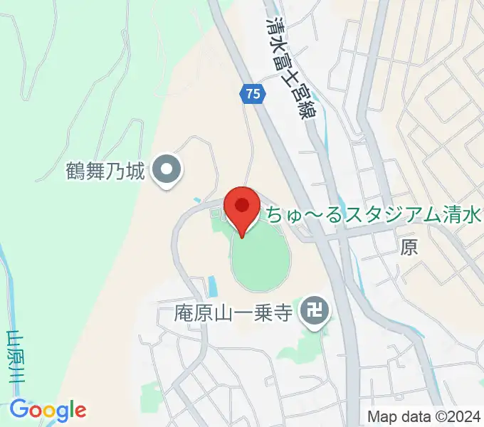 ちゅ〜るスタジアム清水の地図