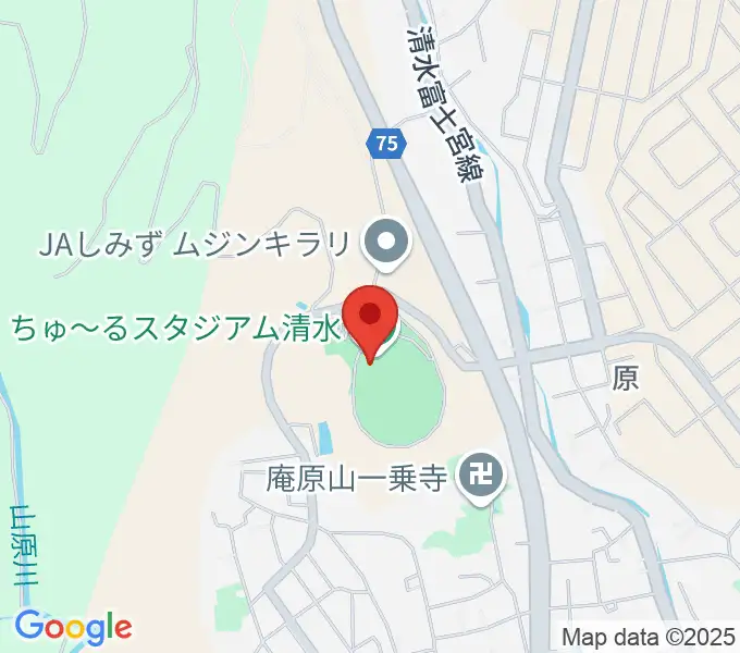 ちゅ〜るスタジアム清水の地図