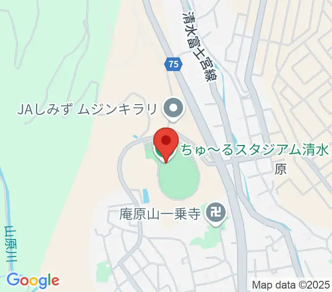 ちゅ〜るスタジアム清水の地図