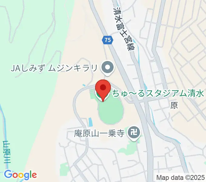 ちゅ〜るスタジアム清水の地図