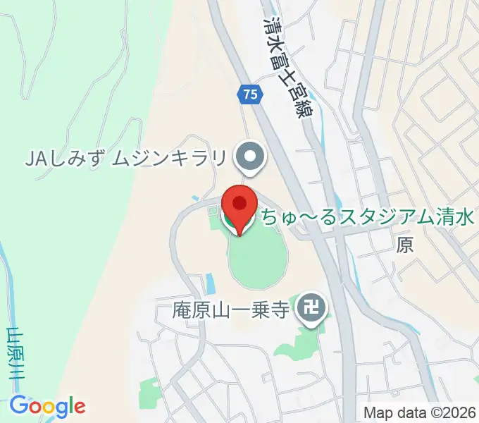 ちゅ〜るスタジアム清水の地図
