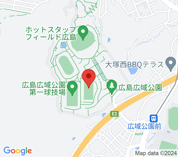 広島広域公園第二球技場の場所