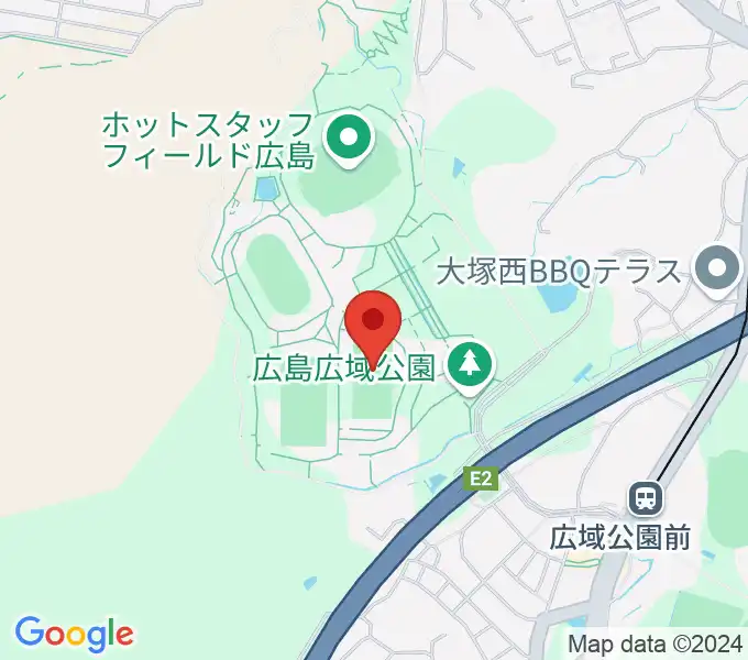 広島広域公園第二球技場の地図