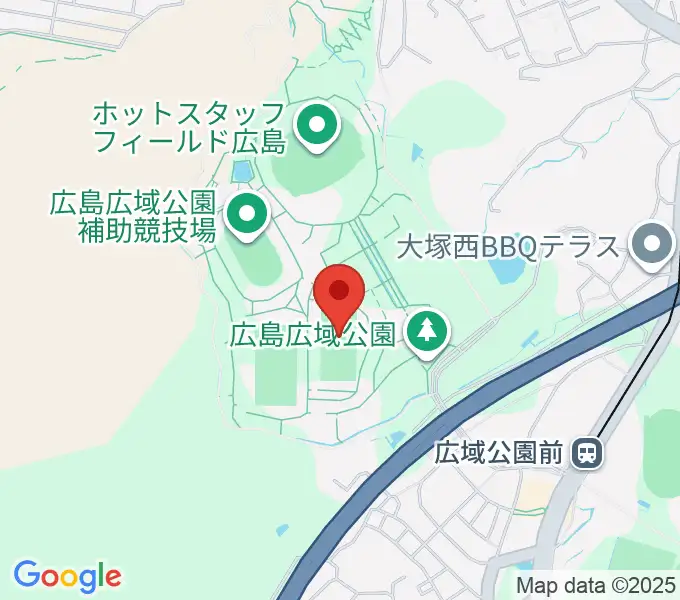広島広域公園第二球技場の地図