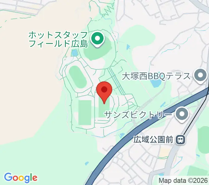 広島広域公園第二球技場の地図