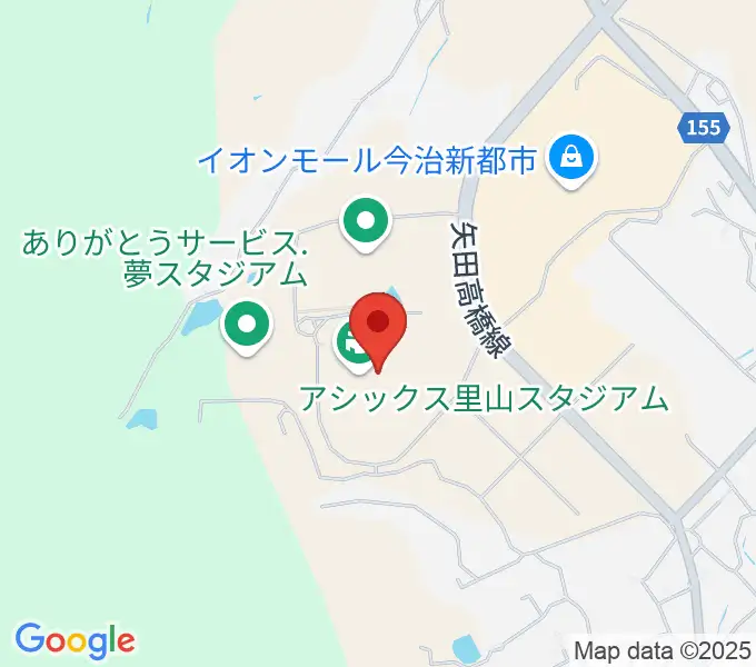 アシックス里山スタジアムの地図