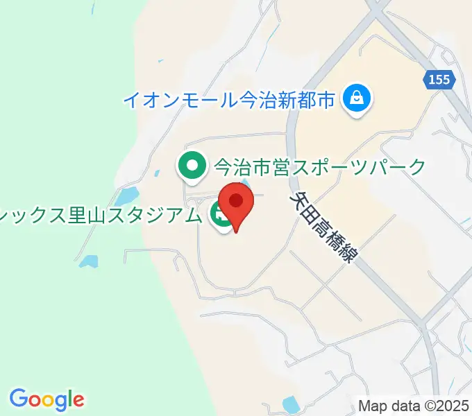 アシックス里山スタジアムの地図
