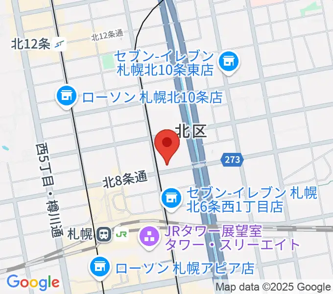 ジョブキタ北八劇場の地図