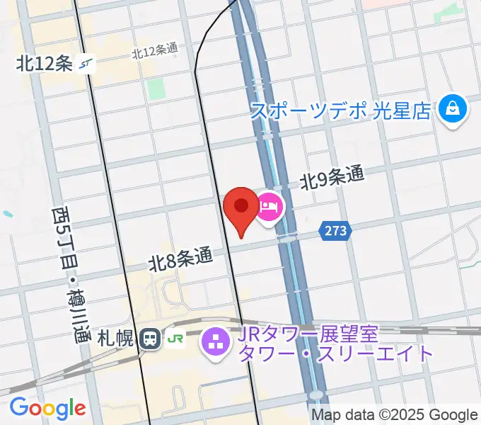 ジョブキタ北八劇場の地図