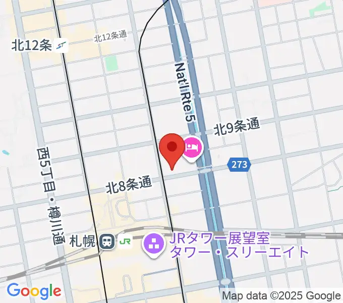 ジョブキタ北八劇場の地図