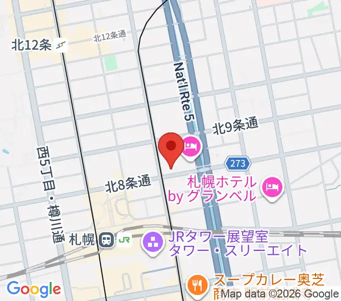 ジョブキタ北八劇場の地図