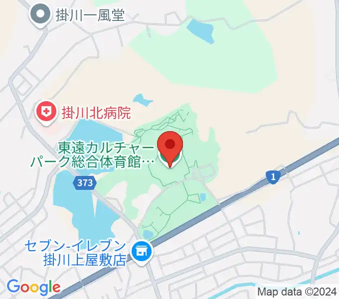 東遠カルチャーパーク総合体育館さんりーなの地図