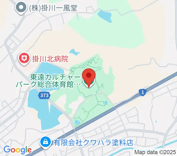東遠カルチャーパーク総合体育館さんりーなの地図