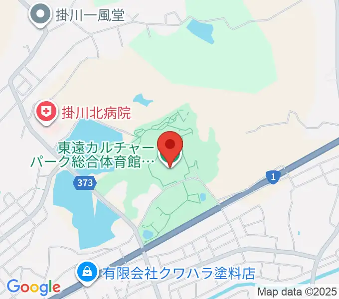 東遠カルチャーパーク総合体育館さんりーなの地図