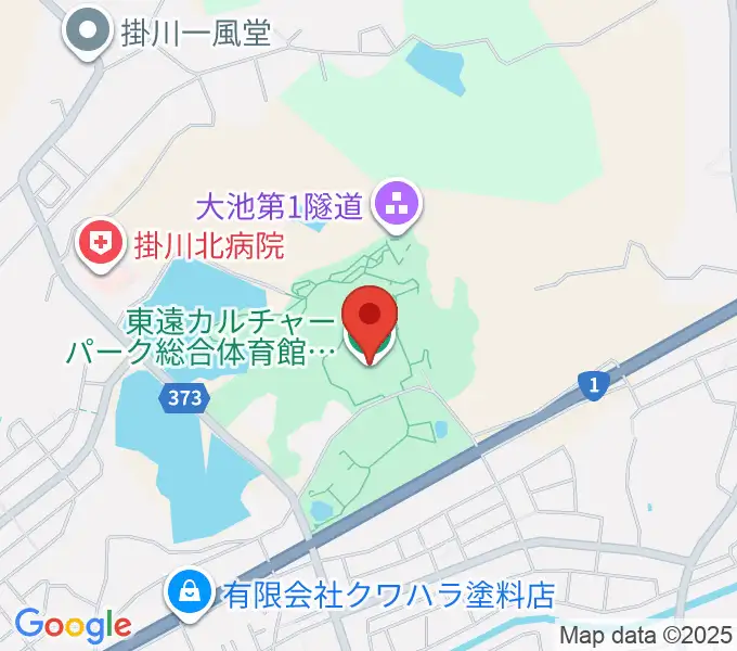 東遠カルチャーパーク総合体育館さんりーなの地図