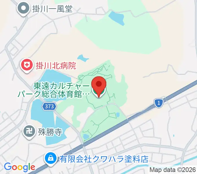 東遠カルチャーパーク総合体育館さんりーなの地図