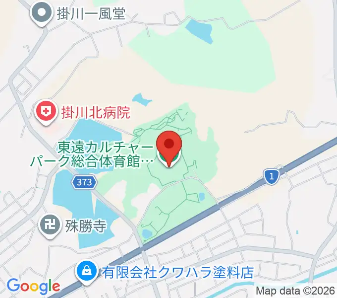 東遠カルチャーパーク総合体育館さんりーなの地図