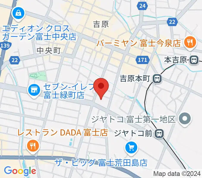 富士市立富士体育館の地図