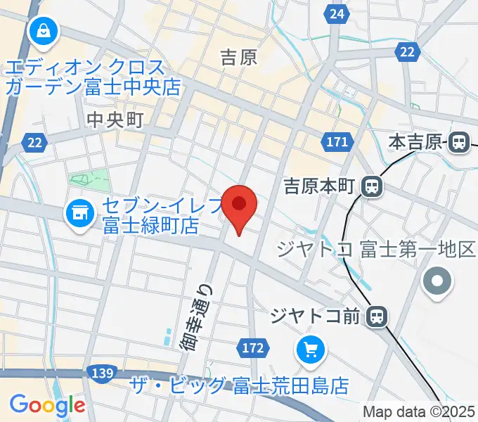 富士市立富士体育館の地図