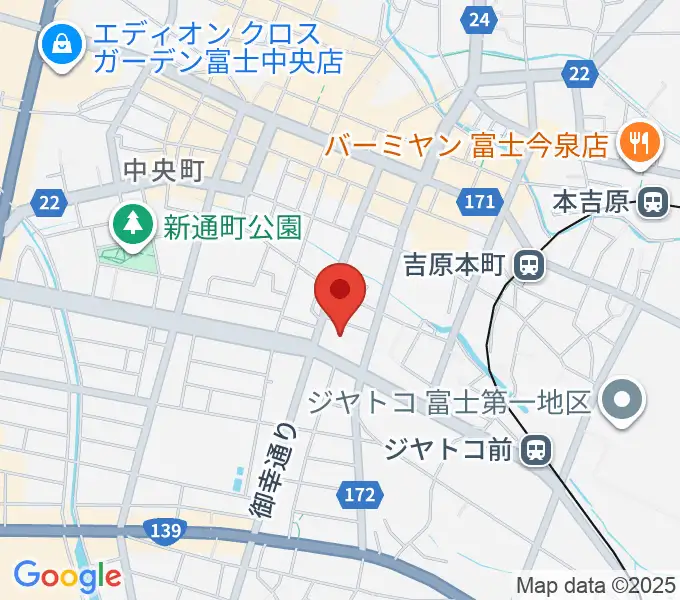 富士市立富士体育館の地図